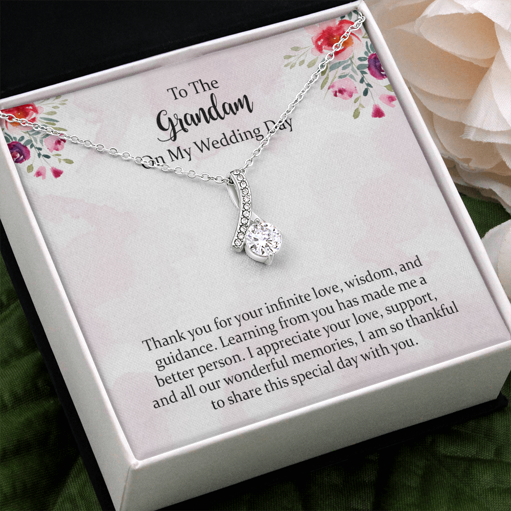 Grandma Wedding Alluring Beauty Necklace Gift, Grandmother Of The Bride Gift To Grandma Wedding Gift For Grandma Of The Groom Grandmother Wedding Gift