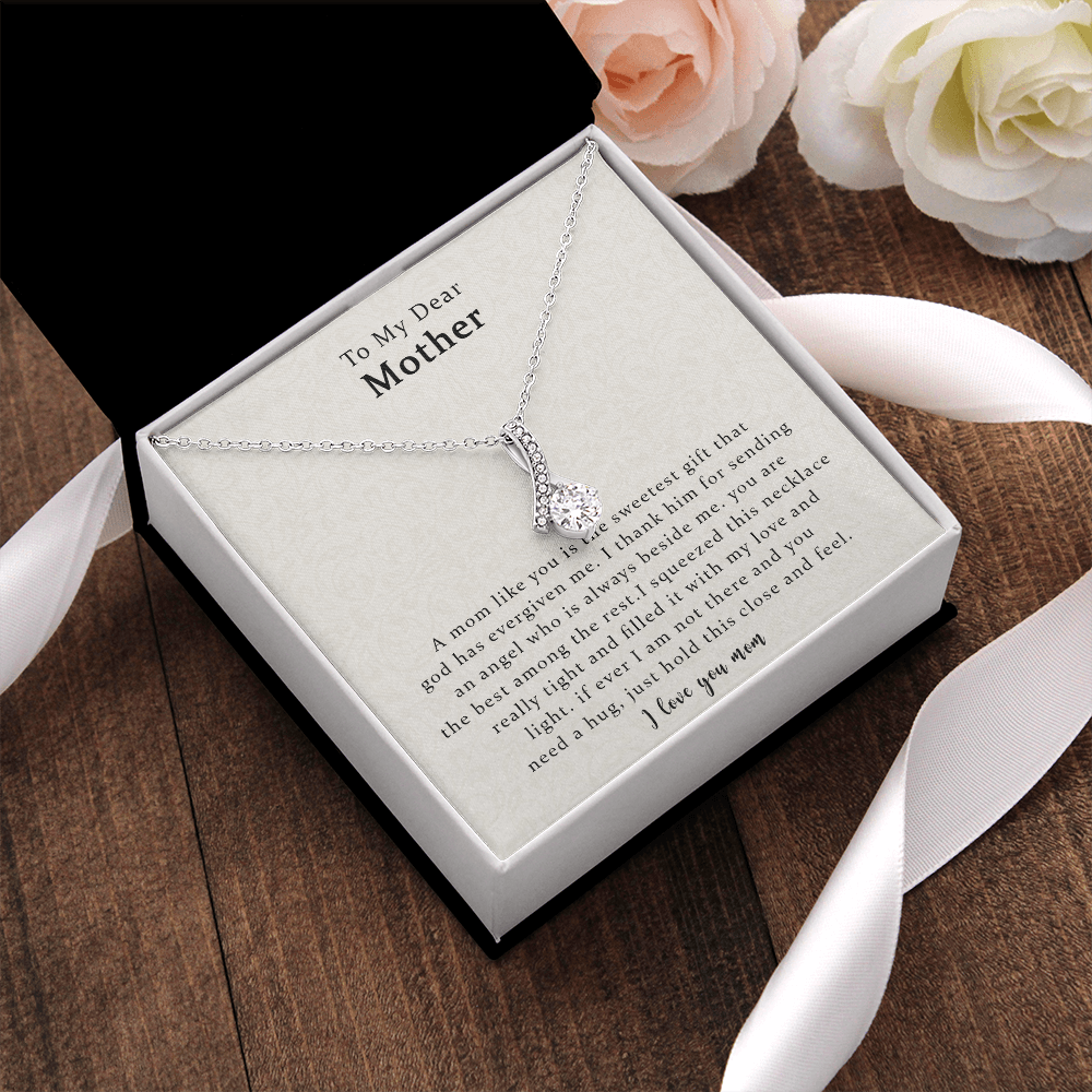 To My Dear Mother, The Sweetest Alluring Beauty Necklace Gift For Mom, Mother Gift For Valentine's, Birthday, Anniversary