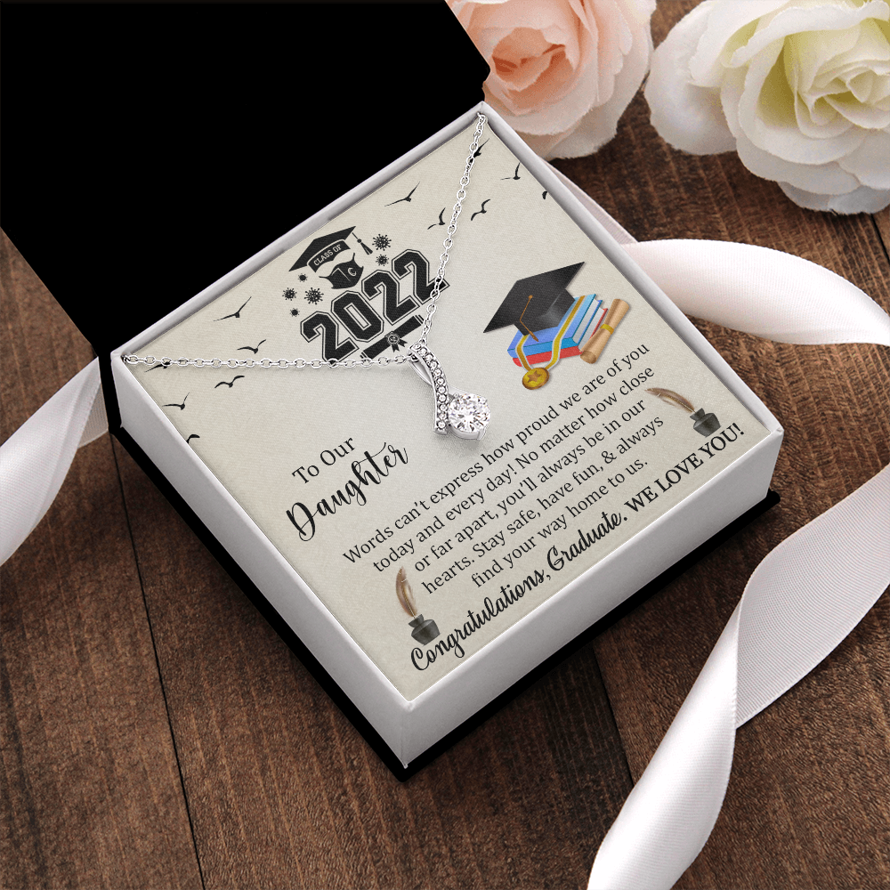Class Of 2022 Graduation Necklace Gift For Daughter, Senior 2022 Graduation Gift