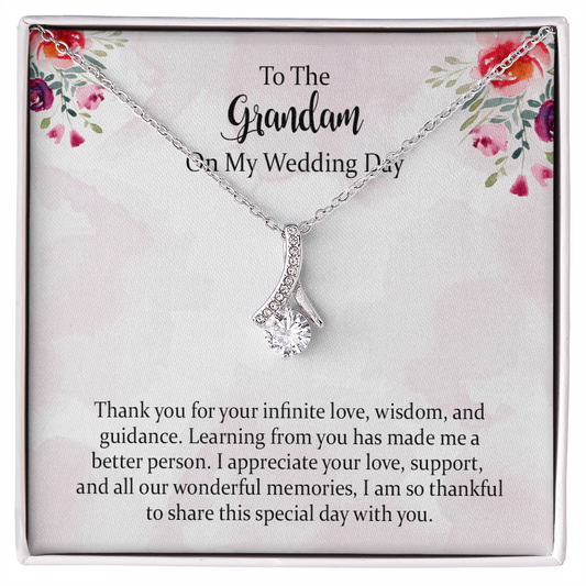 Grandma Wedding Alluring Beauty Necklace Gift, Grandmother Of The Bride Gift To Grandma Wedding Gift For Grandma Of The Groom Grandmother Wedding Gift