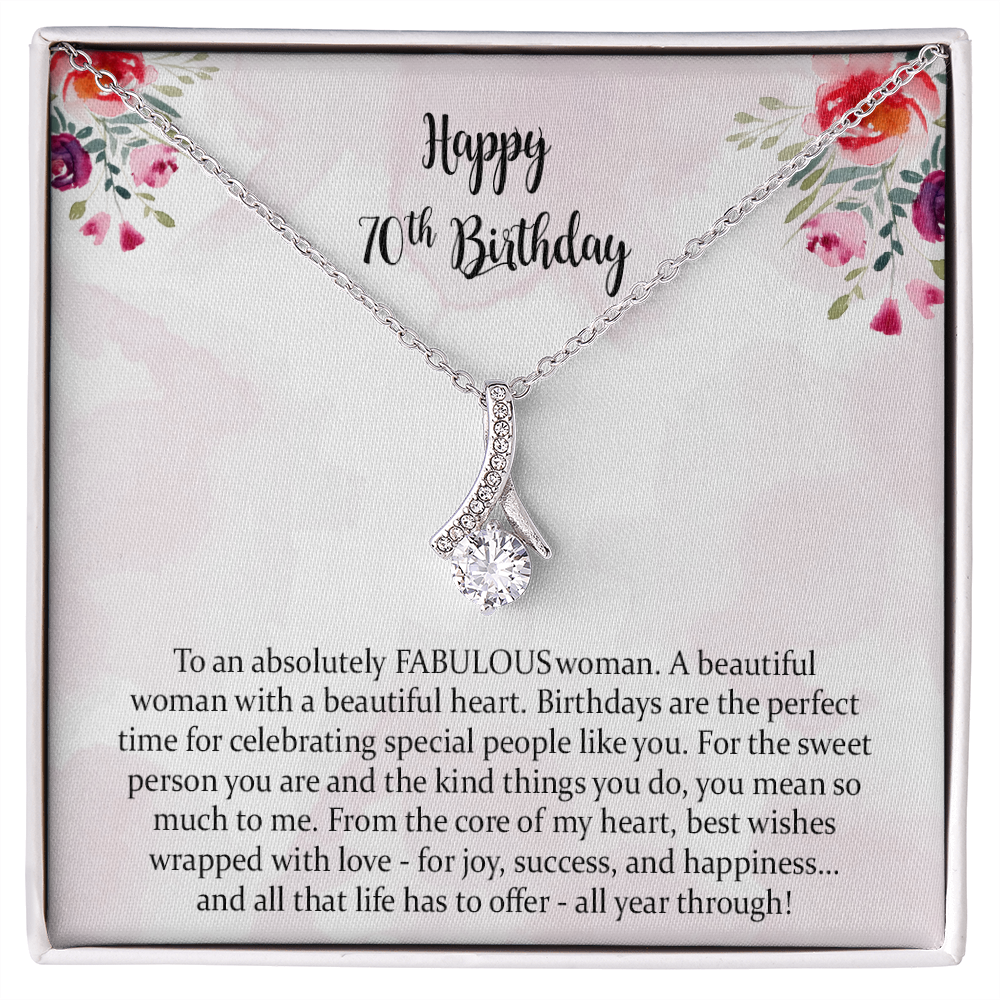 70th Birthday Gift for Women, 70th Birthday Alluring Beauty Necklace Gift for Mom, 70 Year Old Birthday Gift, 70th Birthday Gift Ideas