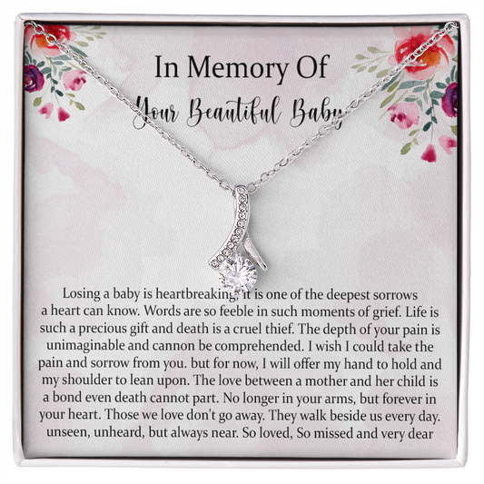 Condolence Alluring Beauty Necklace Gift, Baby Loss Gift, Miscarriage Gift