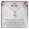 Bonus Sister Gift Sister in Law Gift Sister of The Groom Wedding Thank You Bridal Shower Alluring Beauty Necklace Birthday