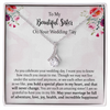 Sister Wedding Alluring Beauty Necklace Gift For Bride From Sister On Wedding Day, Sister Of The Bride Necklace