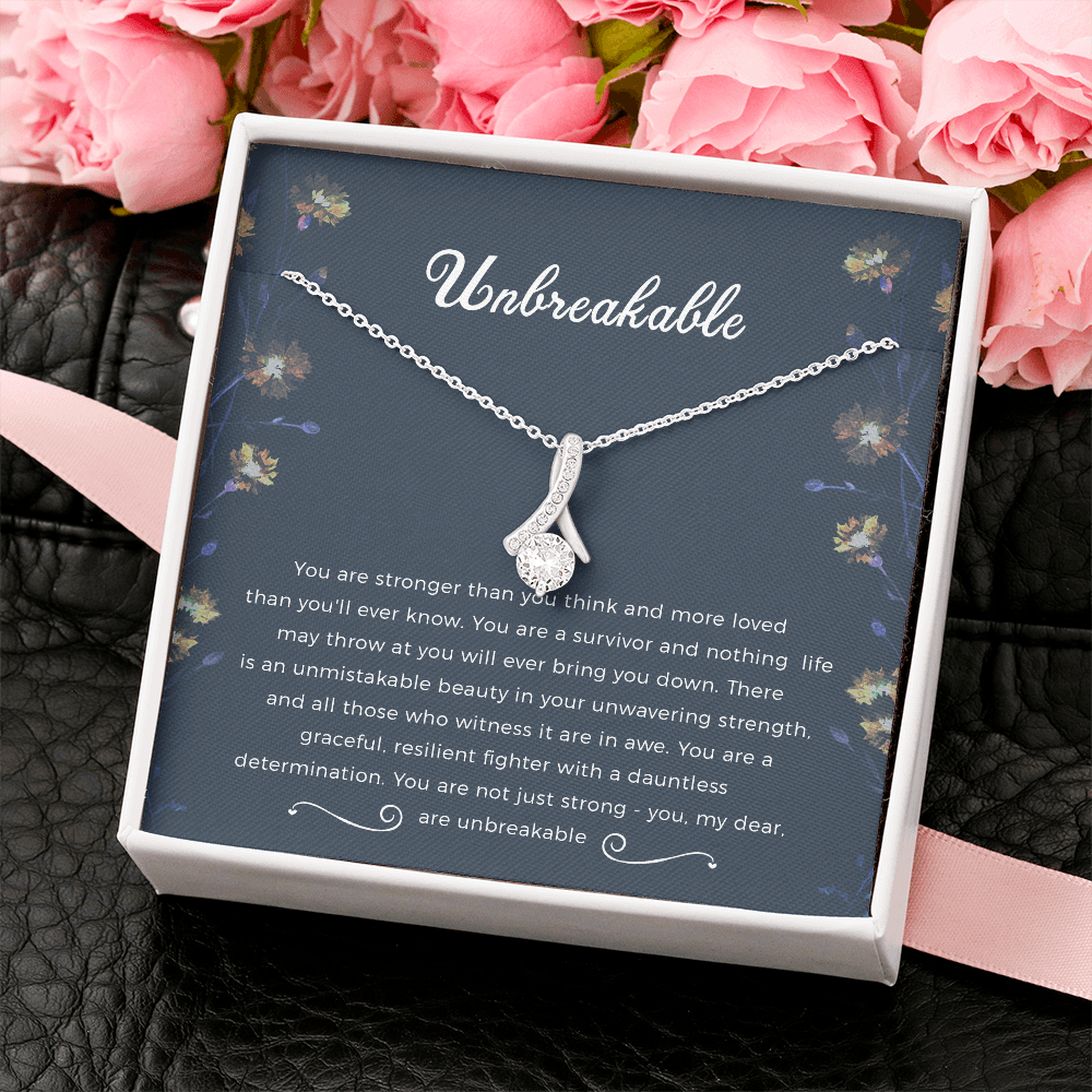 Inspirational Encouragement Gifts For Women, Strong Women Necklace Gifts With Meaningful Caring Message.