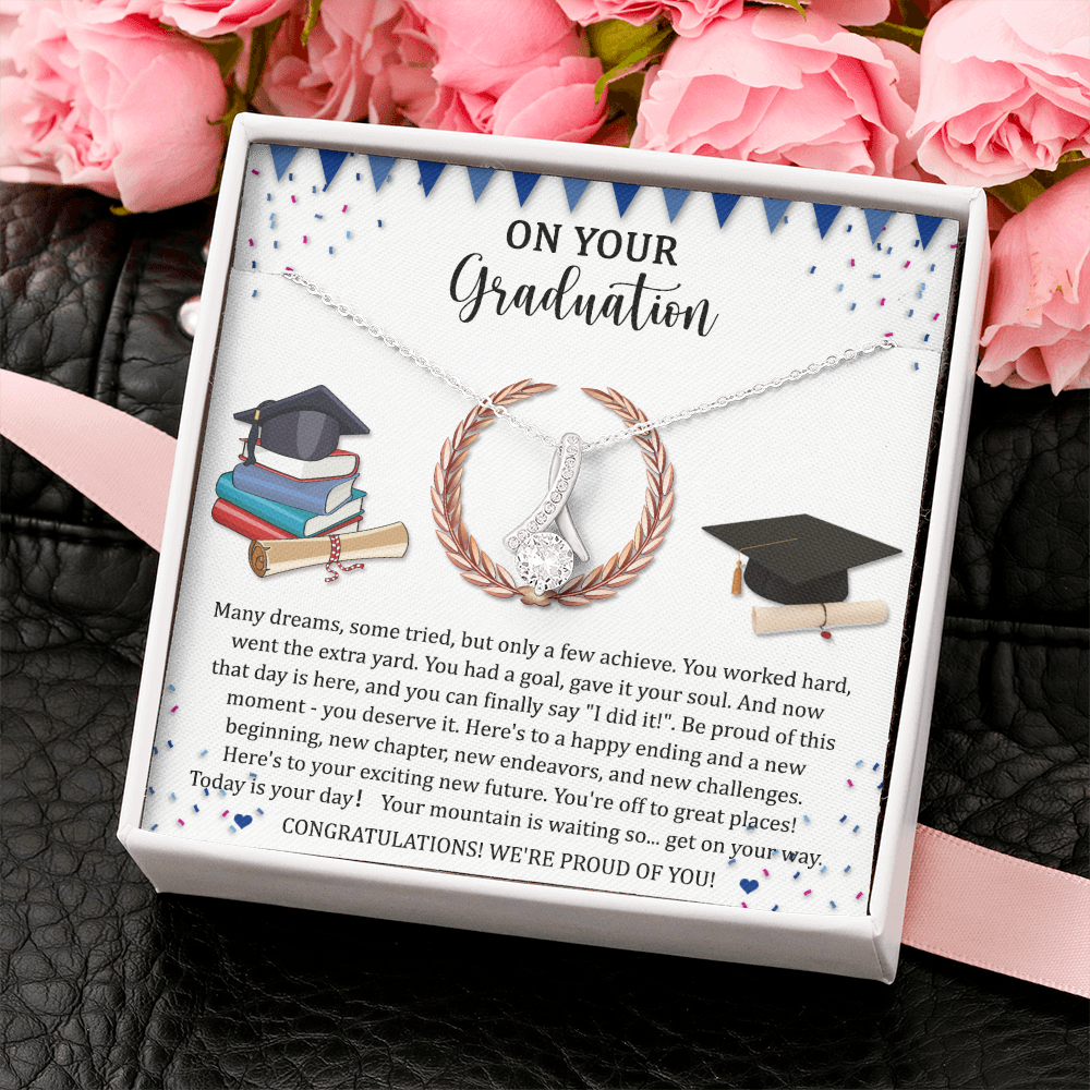 Graduation Gifts For Her 2022, We're Proud Of You! Alluring Beauty Necklace, College Graduation Gifts For Her