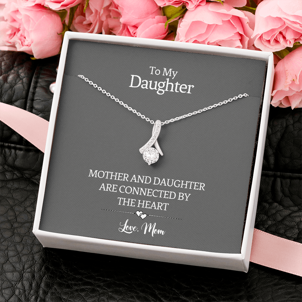 Mother and Daughter Are Connected by the HeartAlluring Beauty Necklace Gift