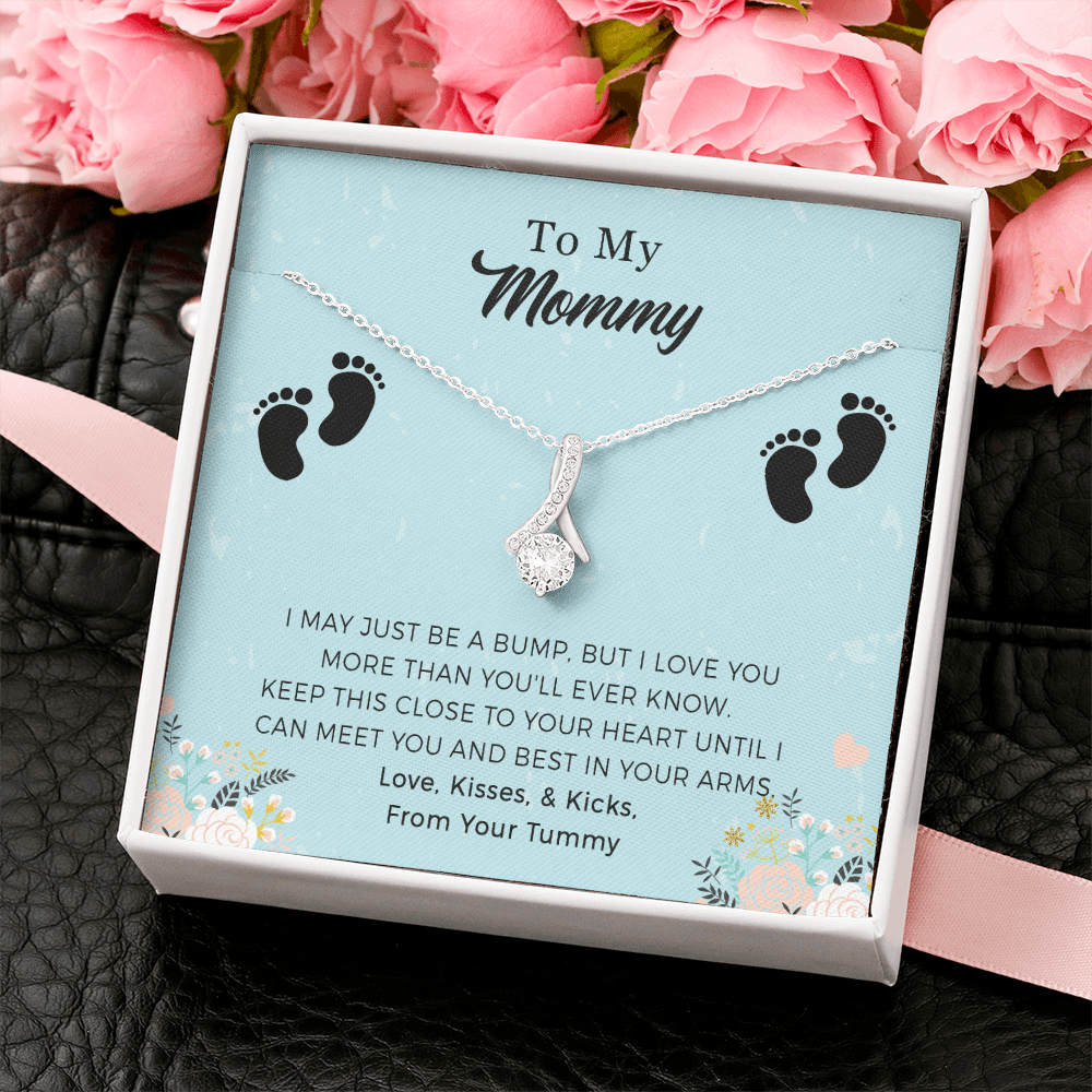Baby Necklace Baby Gift, To My Mommy, 925 Sterling Silver, Necklaces For Women, Gifts for Mom, Baby Shower Gifts for Mom To Be New Mom Gifts, Gifts from Husband, Pregnancy Gifts, Pregnancy Gifts for First Time Moms, Pregnant Mom Gifts