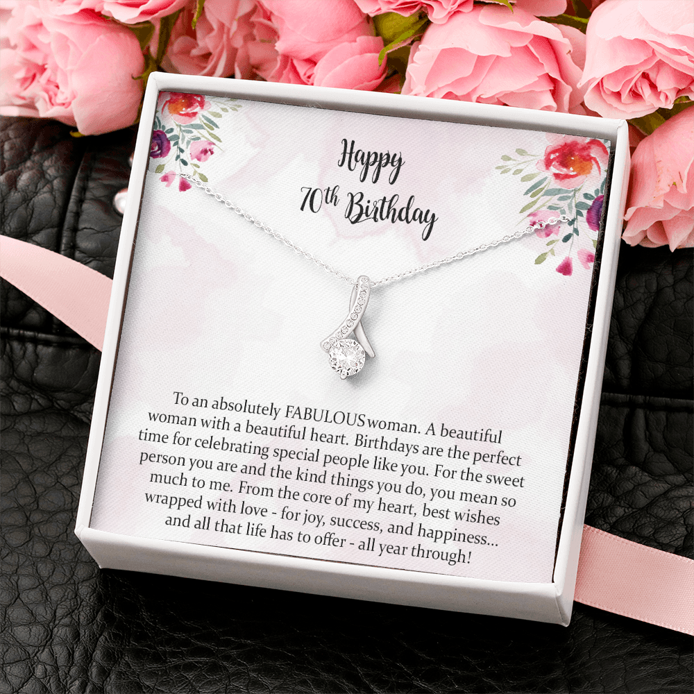 70th Birthday Gift for Women, 70th Birthday Alluring Beauty Necklace Gift for Mom, 70 Year Old Birthday Gift, 70th Birthday Gift Ideas