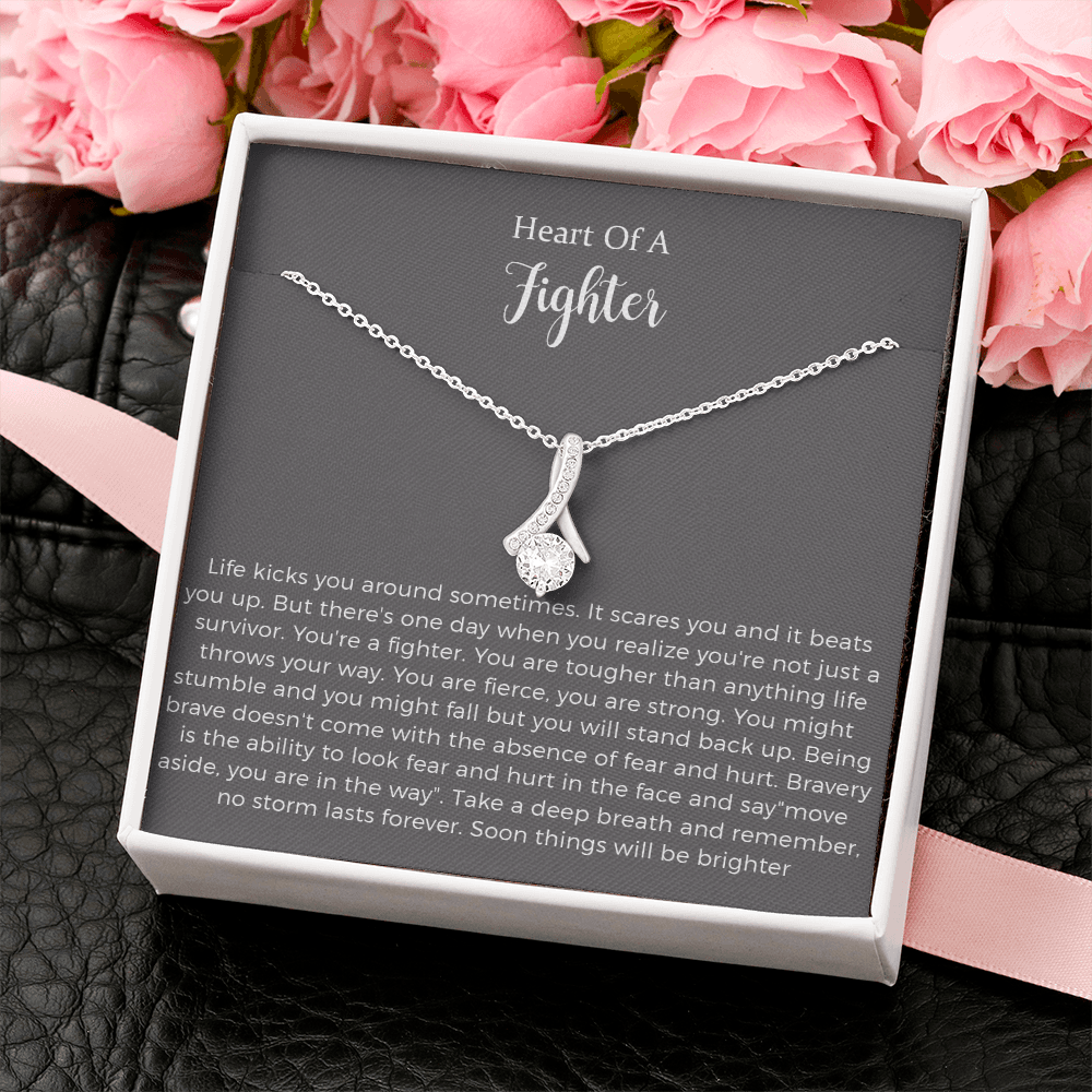 Warrior Gift, Survivor Jewelry, Recovery Alluring Beauty Necklace, Warrior Necklace, Inspirational Gift, Strength Gift,