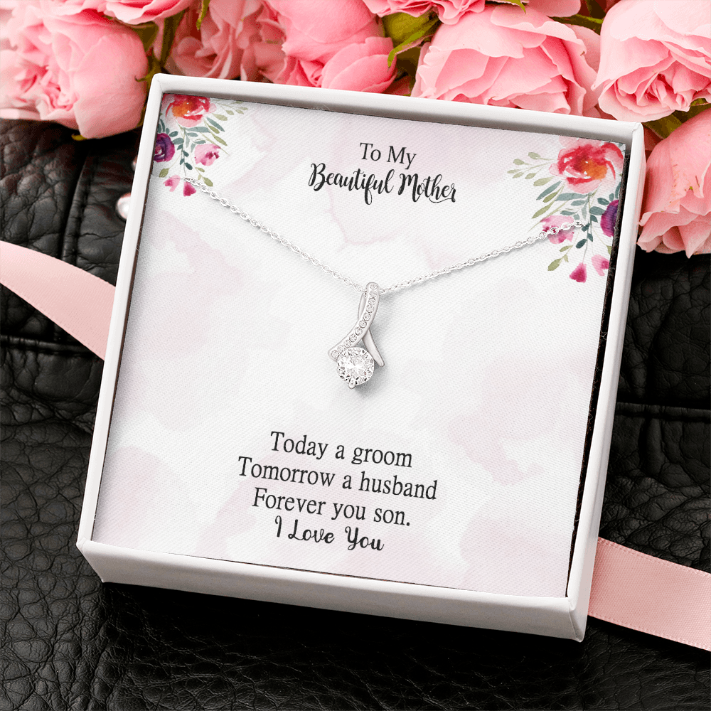 Groom To Mother Gift, Son To Mother On Wedding Day Necklace, Mother Of The Groom Gift From Son, Mom Wedding Gift From Son, Son To Mom Gift