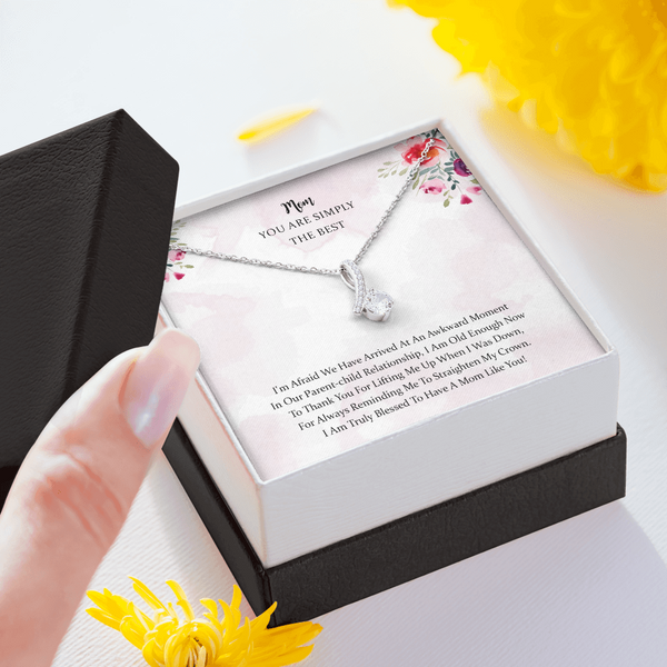 Funny Mothers Day Message Card Necklace  Having Me As A Daughter Is T -  Custom Giant