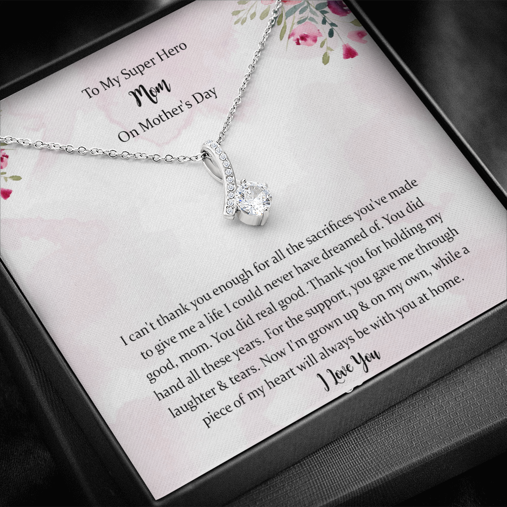 Necklace Gift For Mom, Birthday Gift For Mom, Mother's Day Necklace Gift, Jewelry For Mom, Message Necklace For Mom