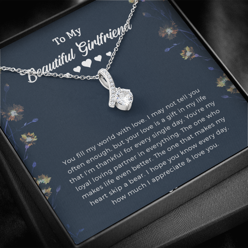 To My Girlfriend Alluring Beauty Necklace Jewelry