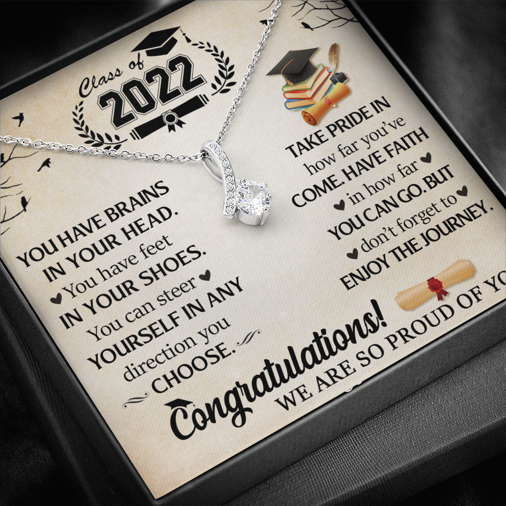 Class Of 2022 Graduation Necklace Gift For Daughter, Senior 2022 Graduation Gift