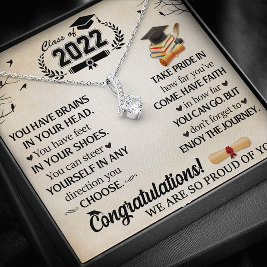 Class Of 2022 Graduation Necklace Gift For Daughter, Senior 2022 Graduation Gift