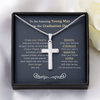 Cross Necklace   - Graduation Gifts For Him, Best Graduation Gifts For Guys, Graduation Gift College Male, Guy Graduation Gift
