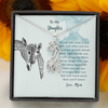 To My Daughter, I Will Always Be There, Graceful Love Giraffe Daughter Mother Necklace, Daughter Gift From Mom
