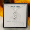 To My Daughter- I Love You Always Graceful Love Giraffe Necklace， Daughter Gift From Mom