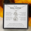 To My Soul Sister - Sister Of My Soul - Giraffes Necklace, Birthday Gift For Sister On Anniversary, Birthday, Wedding