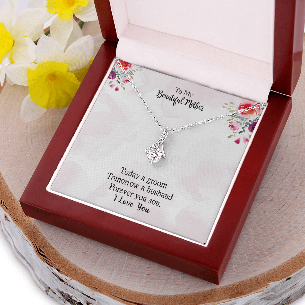 Groom To Mother Gift, Son To Mother On Wedding Day Necklace, Mother Of The Groom Gift From Son, Mom Wedding Gift From Son, Son To Mom Gift