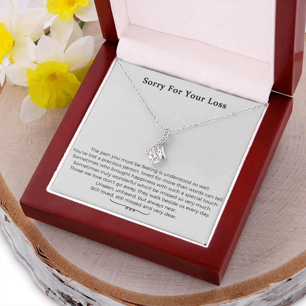 Loss Of Mother In Memory Of Mom Sorry For Your Loss Of Mom Loss Of Loved One Memorial Alluring Beauty Necklace Gift