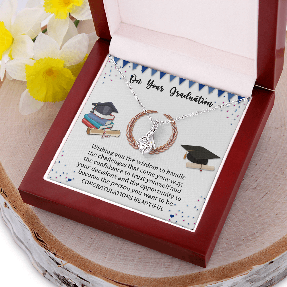 Graduation Alluring Beauty Necklace Gift For Her 2022, College Graduation Gift For Her, High School, Senior Graduation, Class Of 2022, Graduation Gift For Girl