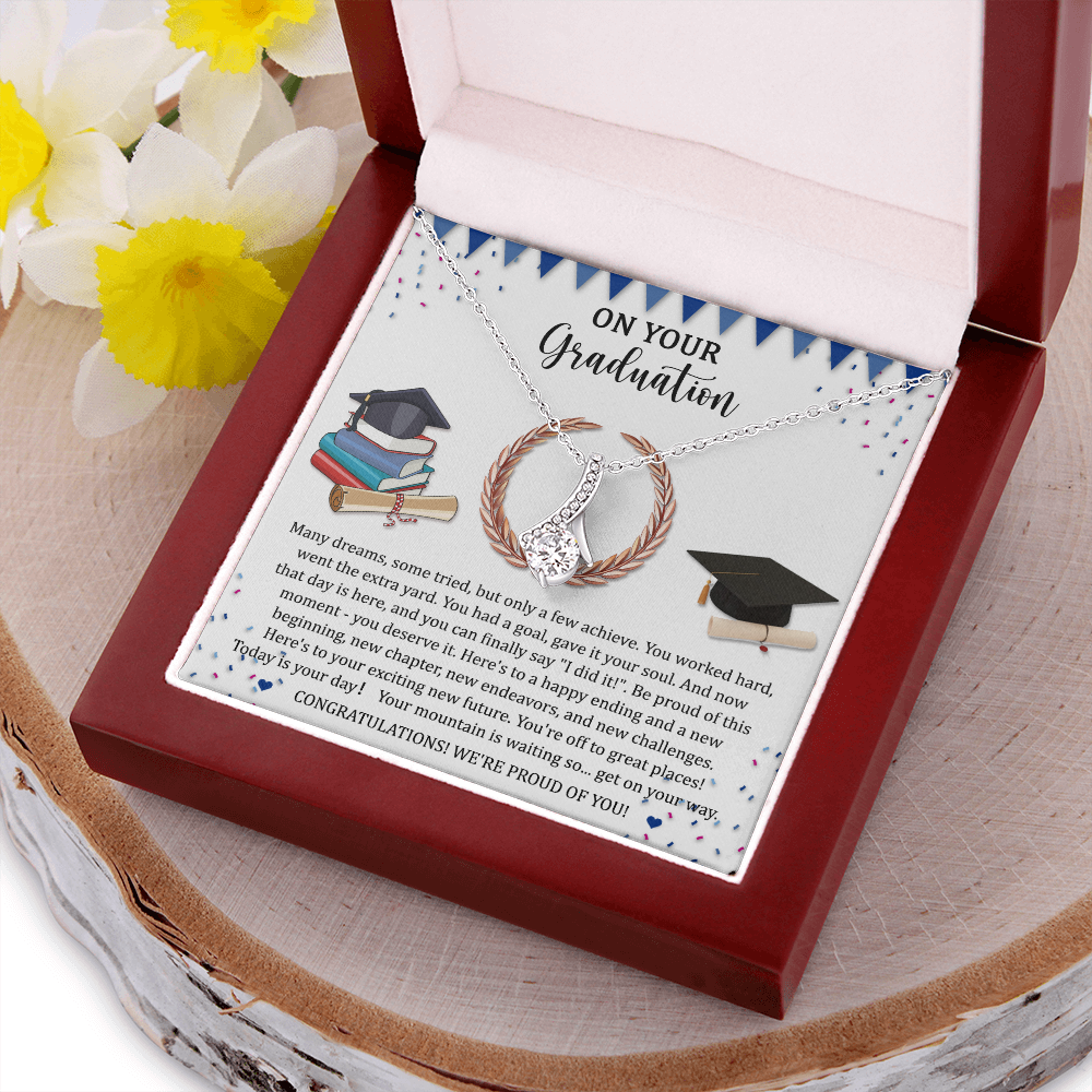 Graduation Gifts For Her 2022, We're Proud Of You! Alluring Beauty Necklace, College Graduation Gifts For Her