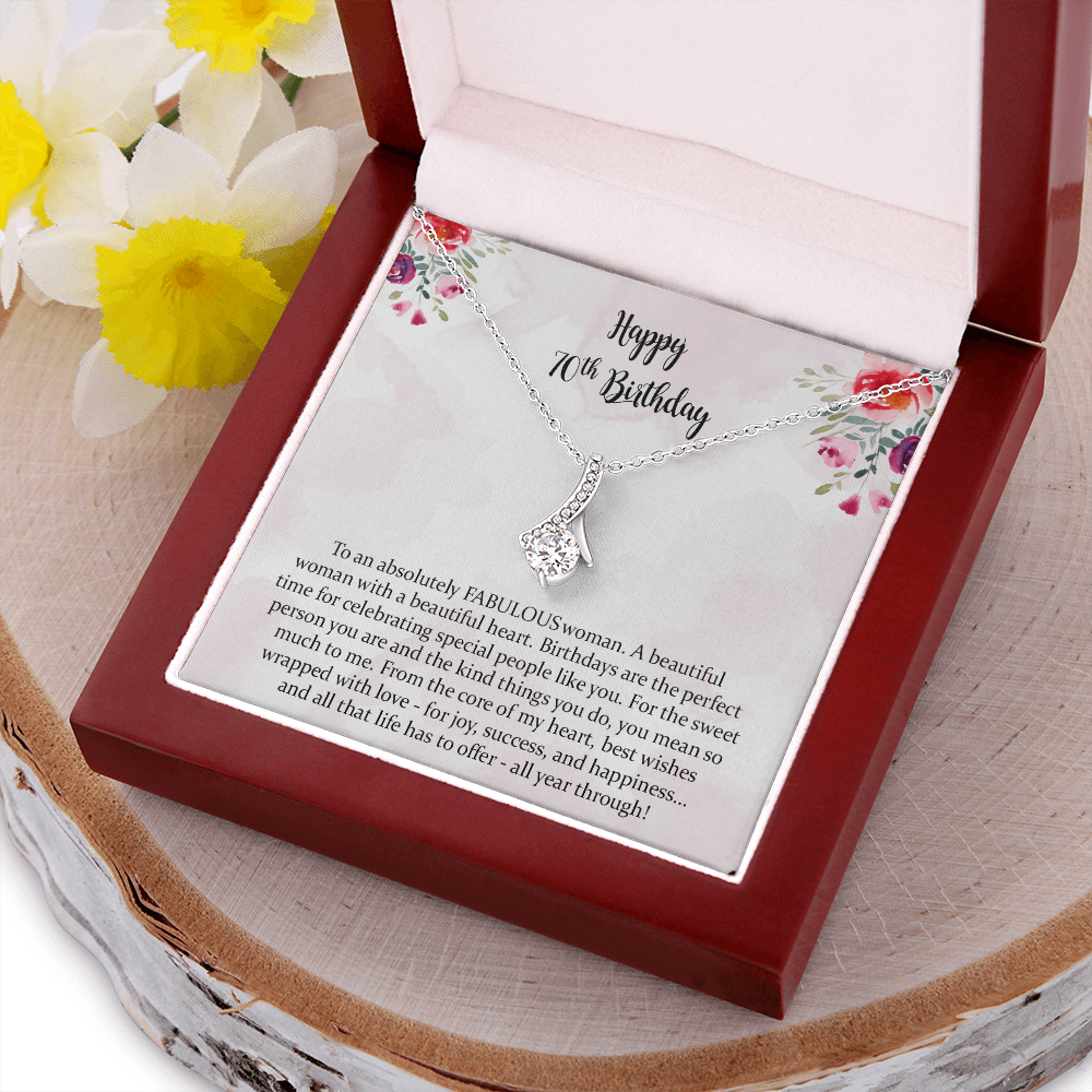 70th Birthday Gift for Women, 70th Birthday Alluring Beauty Necklace Gift for Mom, 70 Year Old Birthday Gift, 70th Birthday Gift Ideas