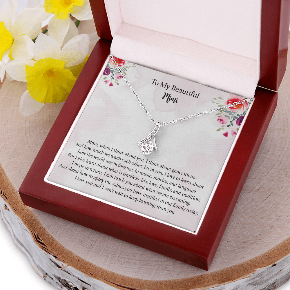 Gifts for Grandma Necklace Alluring Beauty Necklace Birthday Gifts for Grandma from Granddaughter