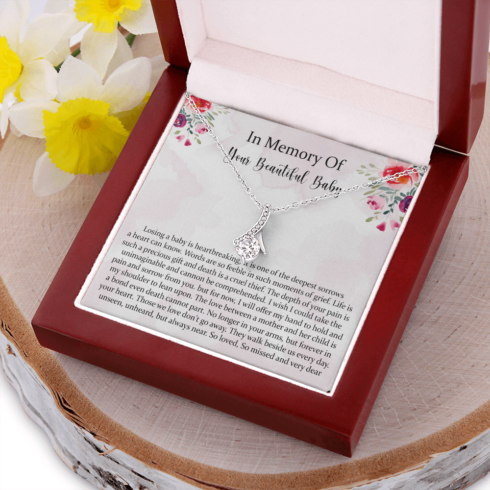 Condolence Alluring Beauty Necklace Gift, Baby Loss Gift, Miscarriage Gift