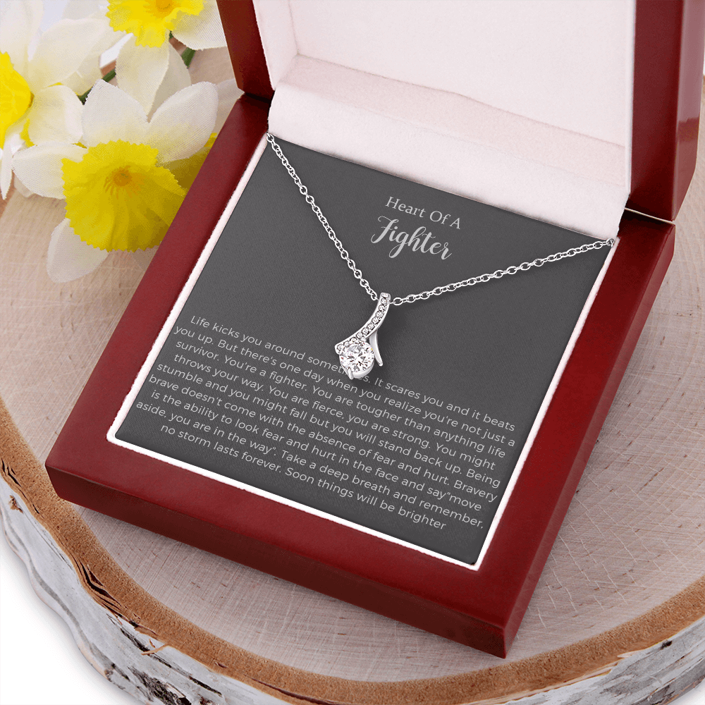 Warrior Gift, Survivor Jewelry, Recovery Alluring Beauty Necklace, Warrior Necklace, Inspirational Gift, Strength Gift,