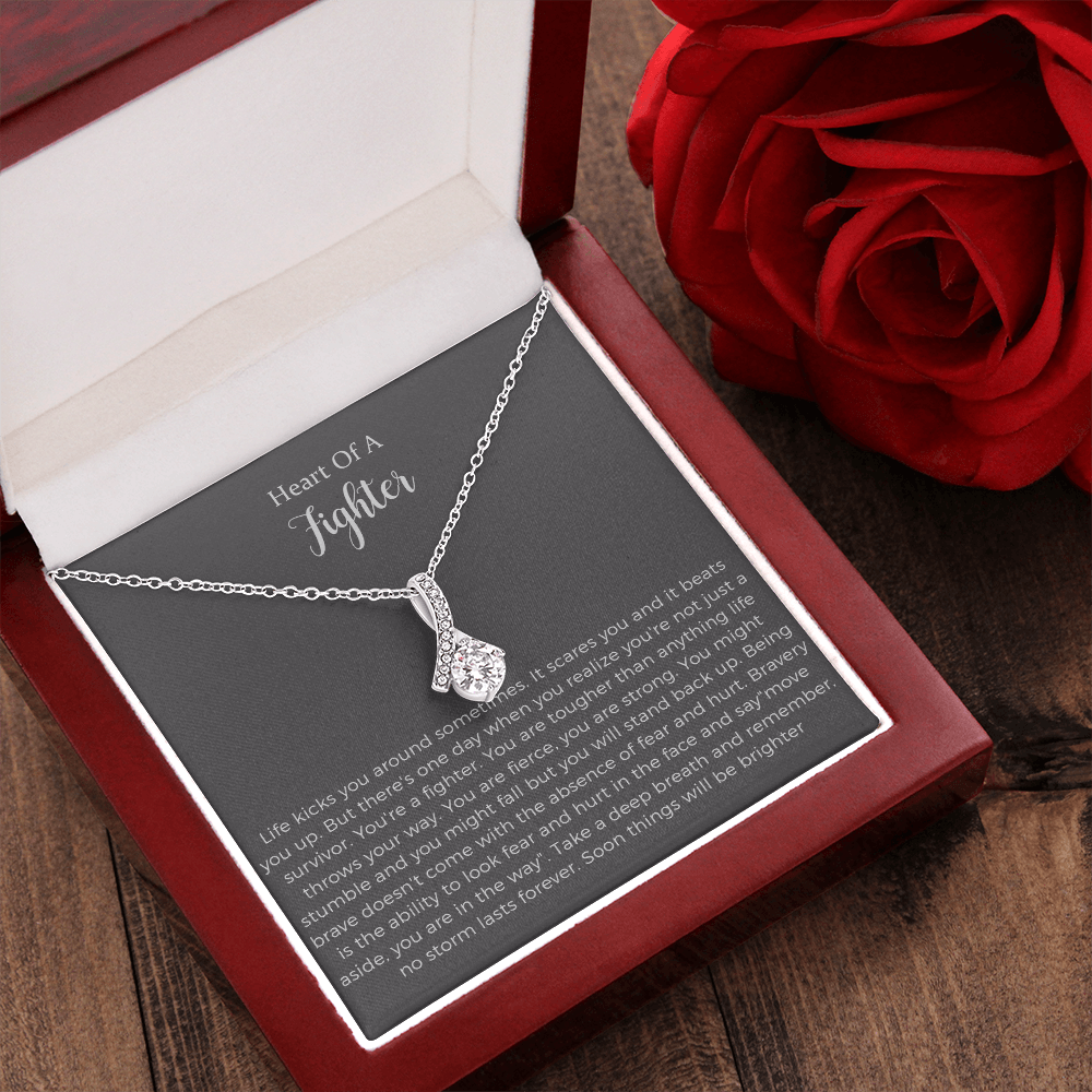 Warrior Gift, Survivor Jewelry, Recovery Alluring Beauty Necklace, Warrior Necklace, Inspirational Gift, Strength Gift,