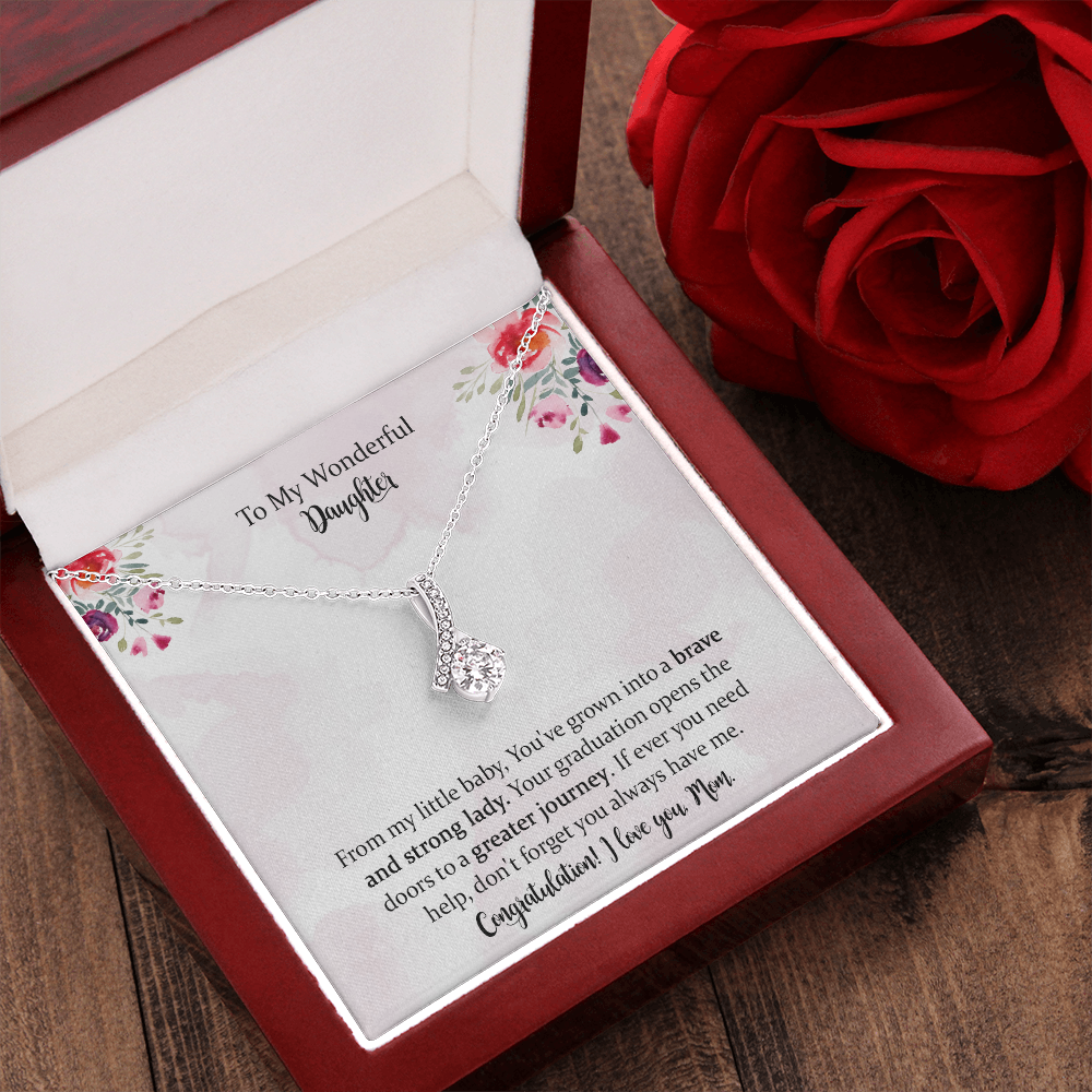 To My Wonderful Daughter, You Are Brave And Strong, Alluring Beauty Necklace