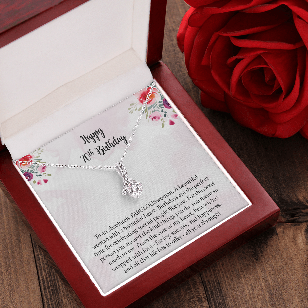 70th Birthday Gift for Women, 70th Birthday Alluring Beauty Necklace Gift for Mom, 70 Year Old Birthday Gift, 70th Birthday Gift Ideas