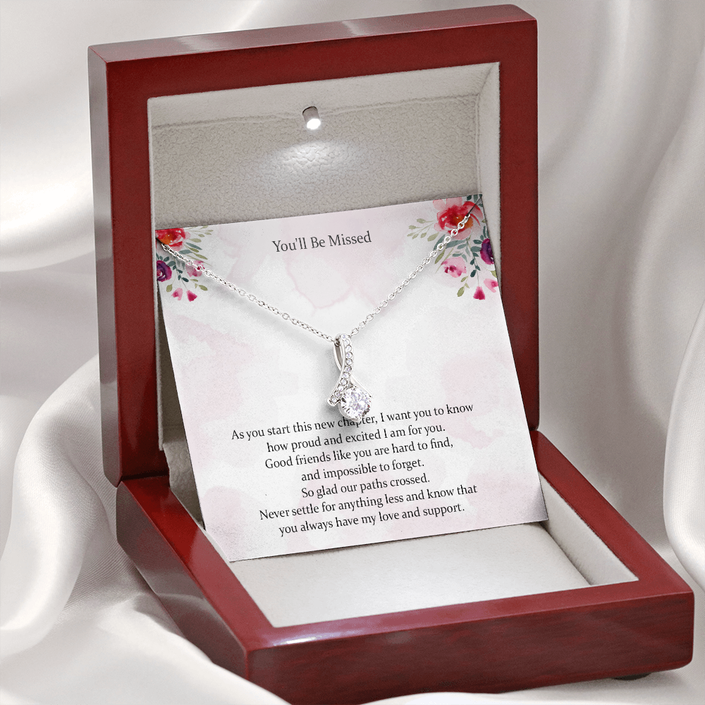 You'll Be Missed You Are Hard To Find And Impossible To Forget Necklace, Farewell Gift For Coworker, New Job Gift