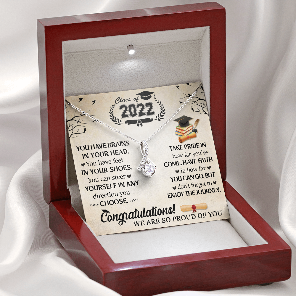 Class Of 2022 Graduation Necklace Gift For Daughter, Senior 2022 Graduation Gift