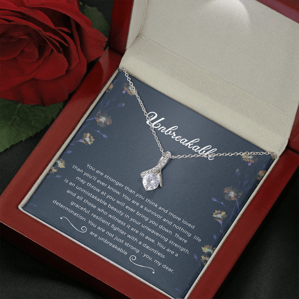 Inspirational Encouragement Gifts For Women, Strong Women Necklace Gifts With Meaningful Caring Message.