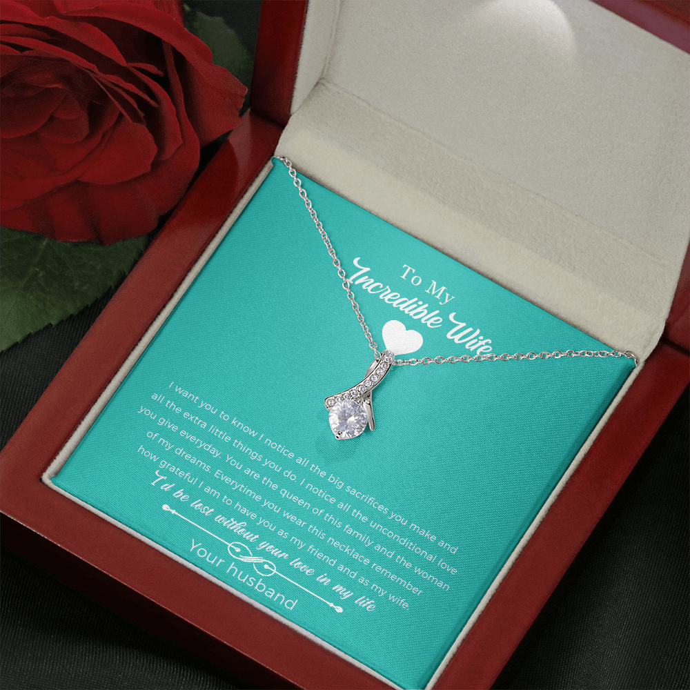 To My Wife Alluring Beauty Necklace Gift