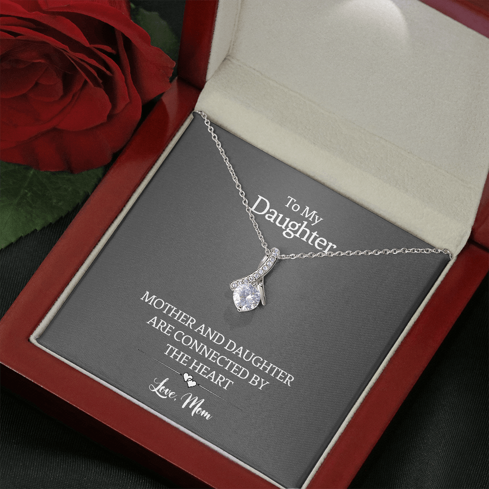 Mother and Daughter Are Connected by the HeartAlluring Beauty Necklace Gift