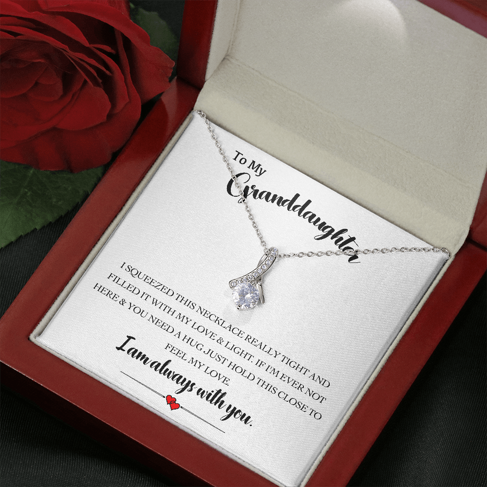 To My Grand Daughter - If I'm Ever Not Here | Stunning 14K White Gold Family Forever Pendant & Message Card