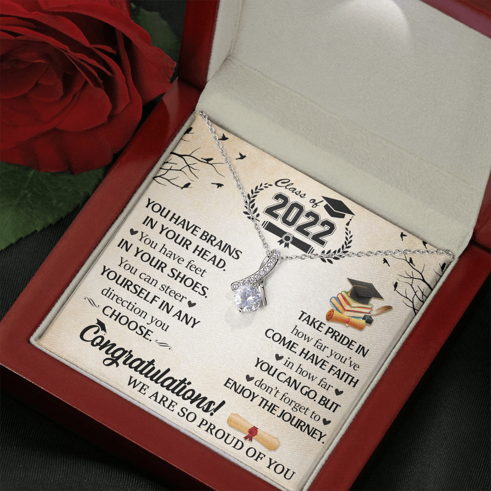 Class Of 2022 Graduation Necklace Gift For Daughter, Senior 2022 Graduation Gift