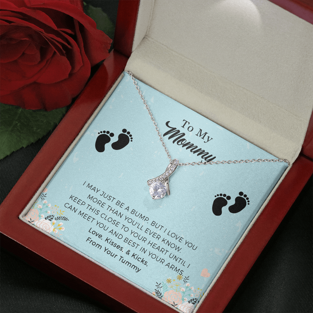 Baby Necklace Baby Gift, To My Mommy, 925 Sterling Silver, Necklaces For Women, Gifts for Mom, Baby Shower Gifts for Mom To Be New Mom Gifts, Gifts from Husband, Pregnancy Gifts, Pregnancy Gifts for First Time Moms, Pregnant Mom Gifts