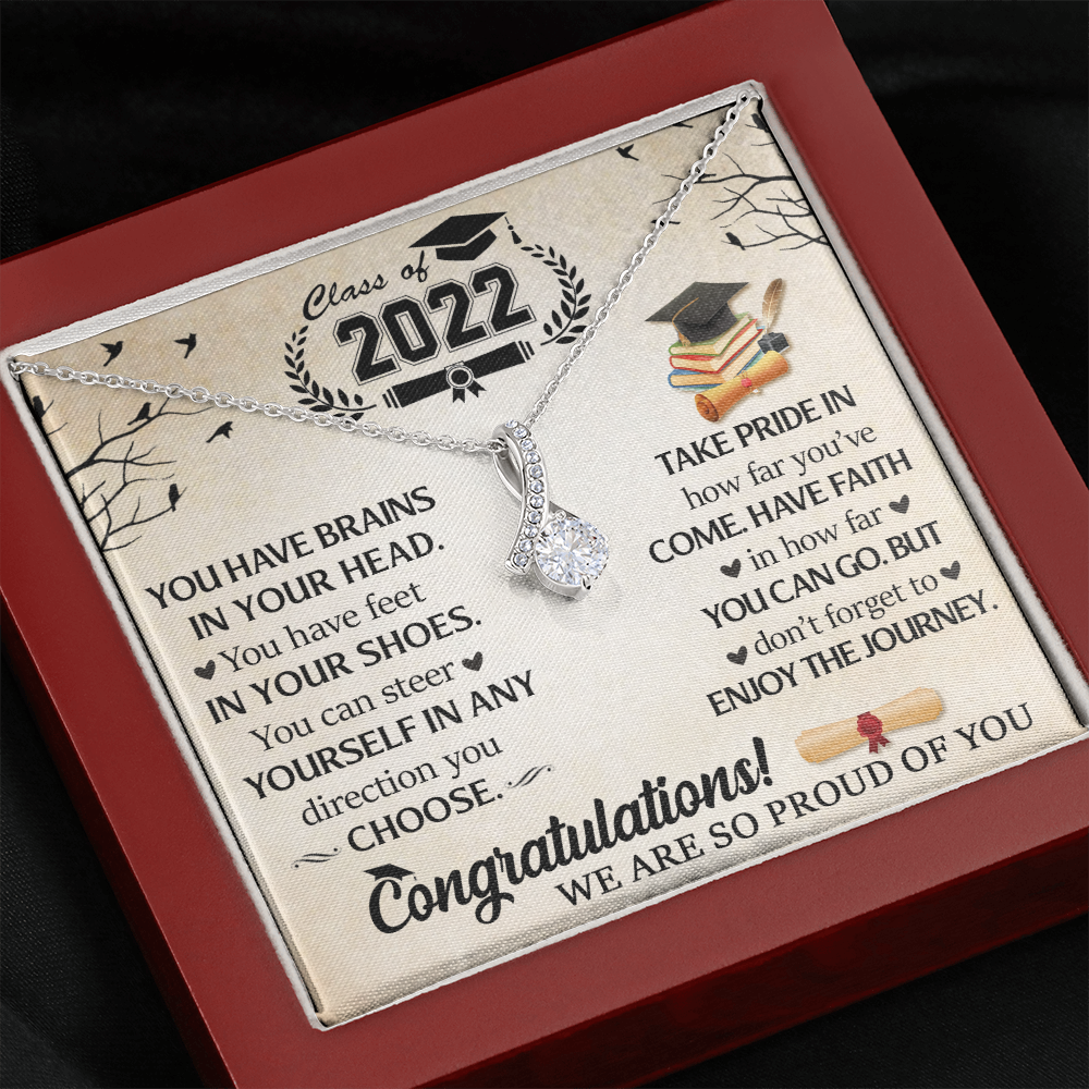 Class Of 2022 Graduation Necklace Gift For Daughter, Senior 2022 Graduation Gift