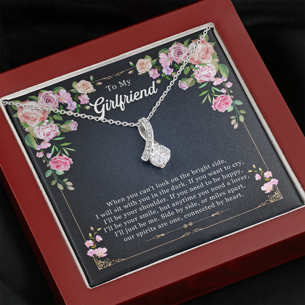 To My Girlfriend alluring beauty Necklace Jewelry, Girlfriend Gifts For Girlfriend On Birthday Anniversary With Message Card