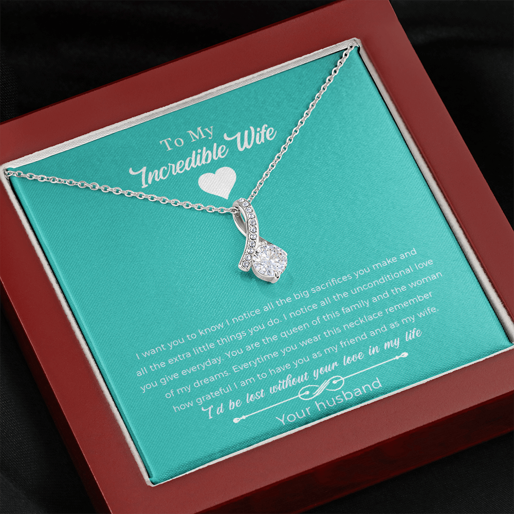To My Wife Alluring Beauty Necklace Gift