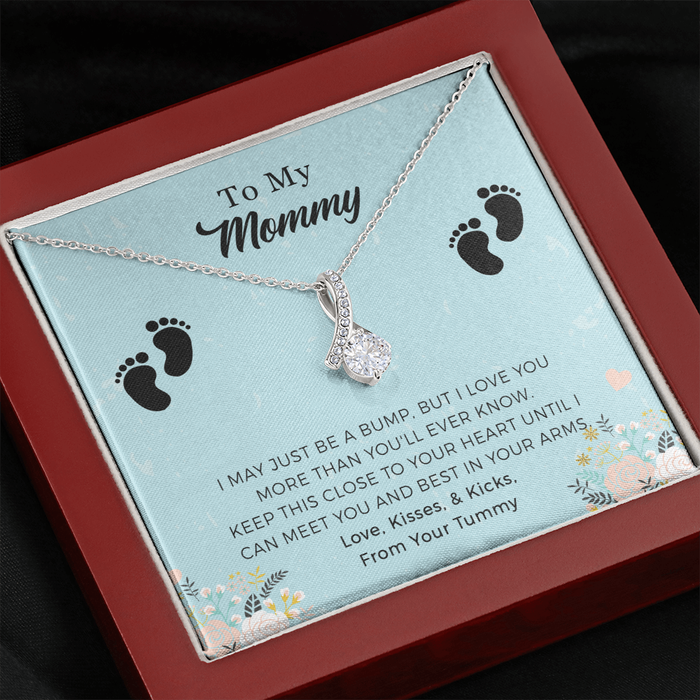 Baby Necklace Baby Gift, To My Mommy, 925 Sterling Silver, Necklaces For Women, Gifts for Mom, Baby Shower Gifts for Mom To Be New Mom Gifts, Gifts from Husband, Pregnancy Gifts, Pregnancy Gifts for First Time Moms, Pregnant Mom Gifts