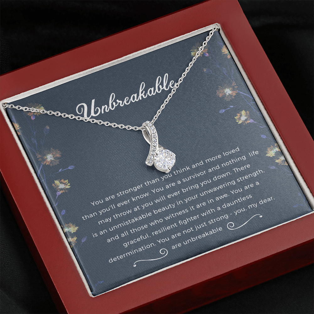 Inspirational Encouragement Gifts For Women, Strong Women Necklace Gifts With Meaningful Caring Message.