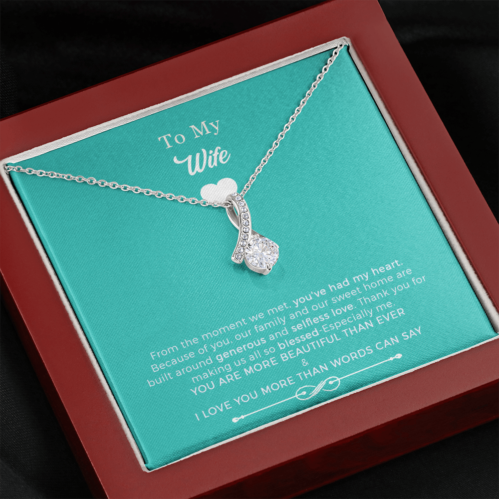 Husband to Wife Alluring Beauty Necklace Gift
