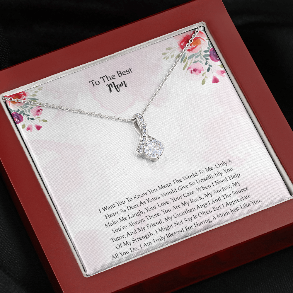 Mom Alluring Beauty Necklace, Best Mom, To My Mom Best Necklace, Necklace With Gift Box